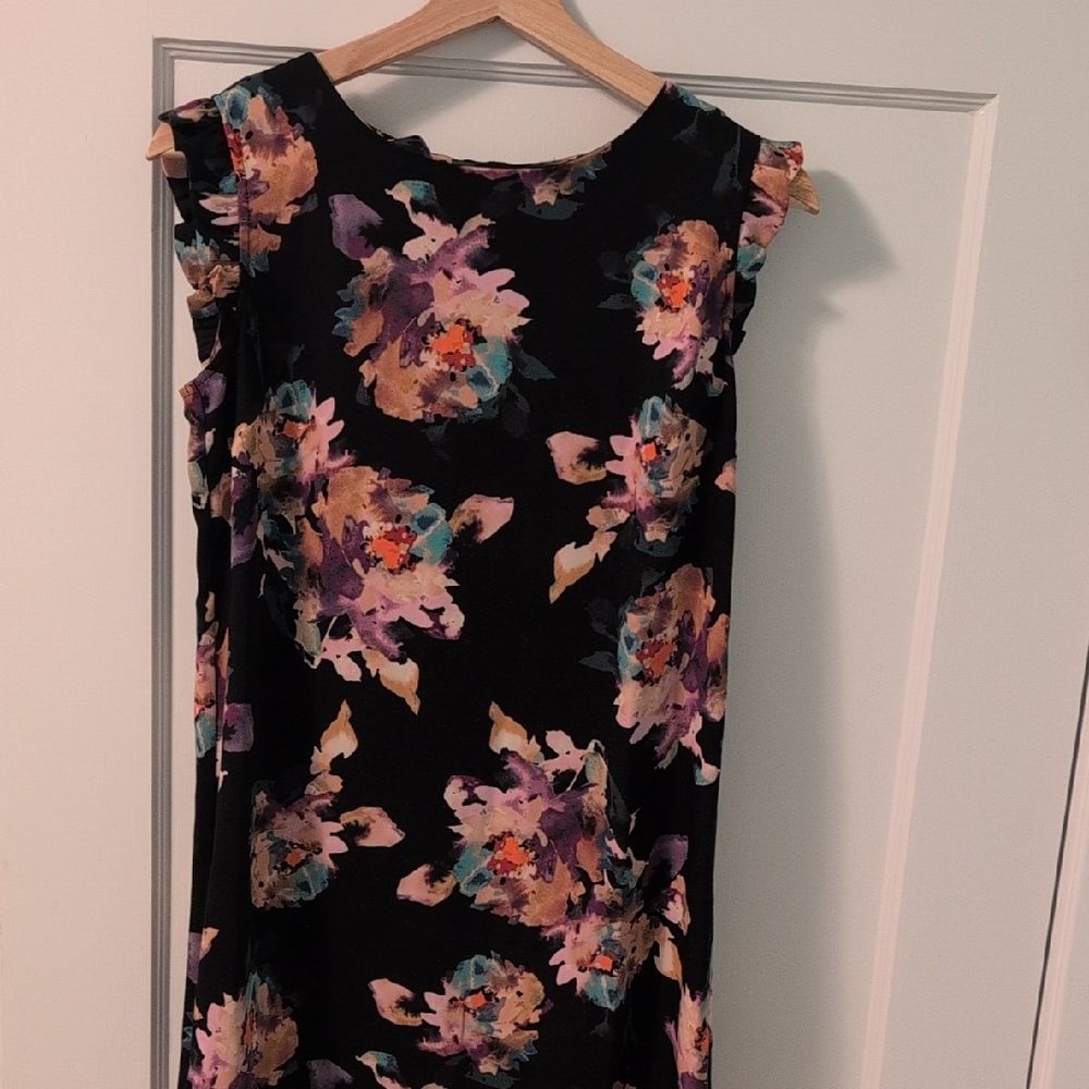 Nicole Miller Pink Sheath Dress Flutter Sleeveless